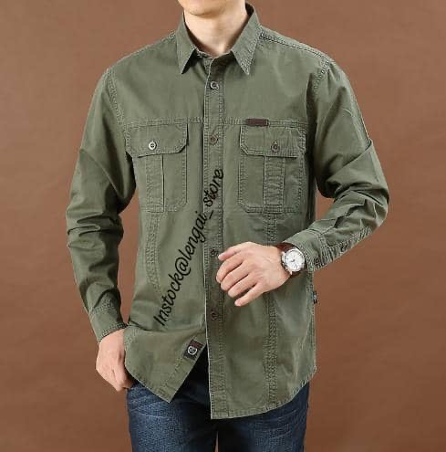 Army Green Safari Shirt